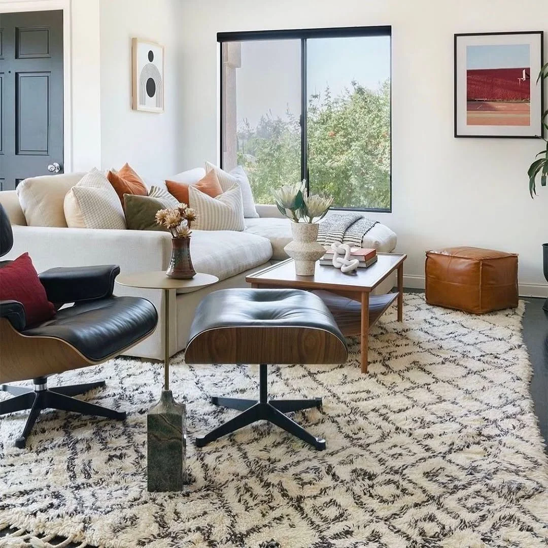 Bohemian Modern Bachelor Pad Living Room