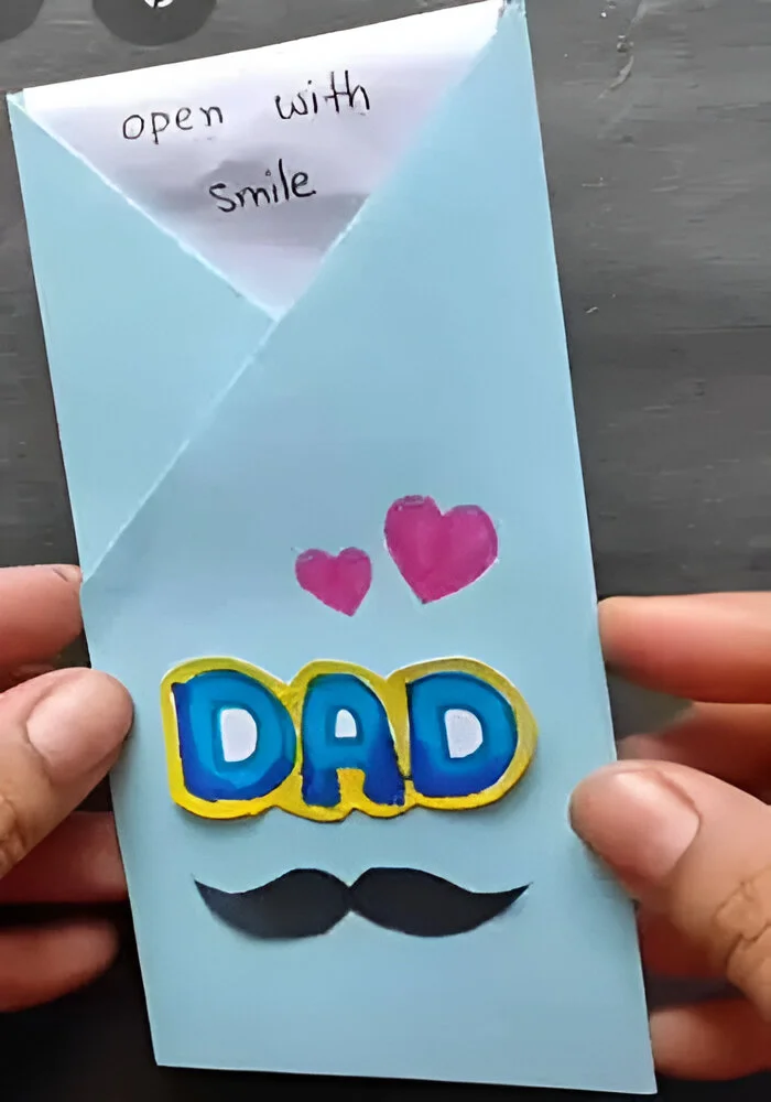 "Open with a Smile" Birthday Surprise Card for Dad