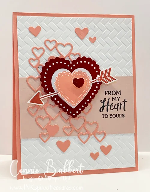 Layered Hearts Valentine's Card