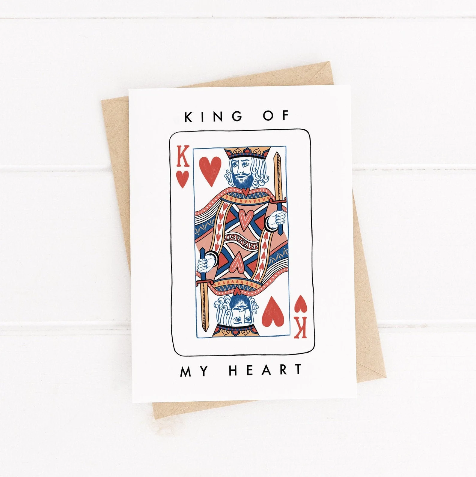 King of My Heart Valentine's Card